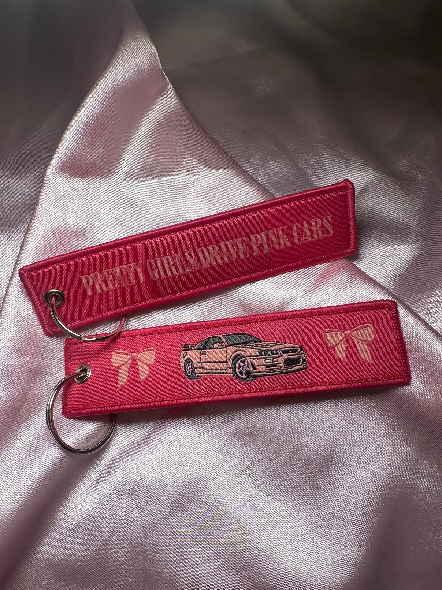 Pretty Girls Drive Pink Cars - Keychain